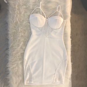 White, strap mini dress